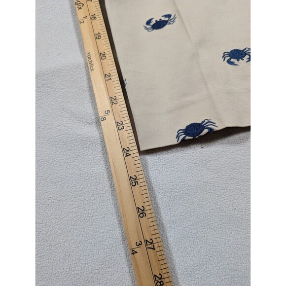 Lilly Pulitzer Embroidered Crab Khaki Chino Pants 10 Preppy Coastal Classic Crop - Picture 5 of 8